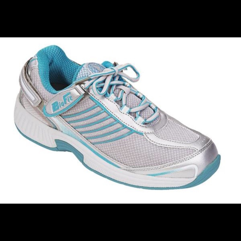 Orthofeet: Verve-Turquoise Tie-Less Lace (9 wide)